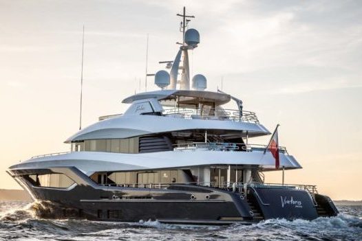 Viatoris seaview with naval architecture by Diana Yacht Design Motor yacht Viatoris with steel hull and aluminum superstructure