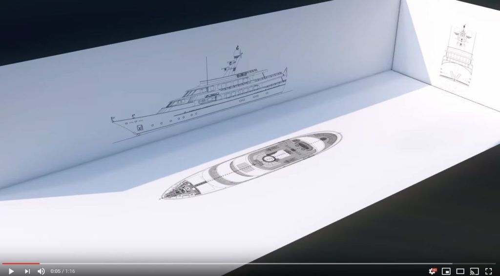 Animation of creating a superyacht