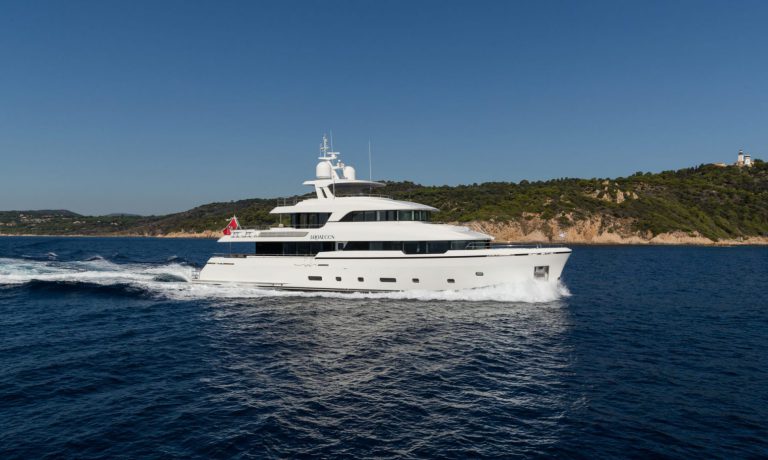 Superyacht Brigadoon at sea Brigadoon at sea, naval architects Diana Yacht Design