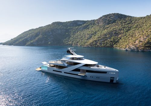 Concept yacht Zenith at anchor Concept yacht Zenith at anchor