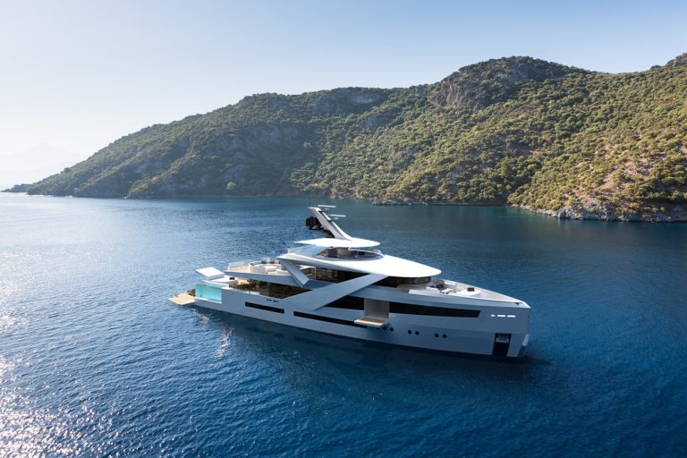Concept yacht Zenith at anchor Concept yacht Zenith at anchor