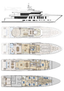 DIANA R.50 - General Arrangement - Concept Design - Diana Yacht Design