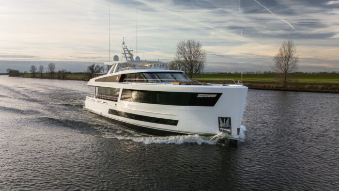 Jangada, 35m motor yacht by Van der Valk shipyard with naval architecture and Engneering by Dian Yacht Design