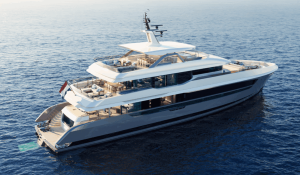 Moonen 133 Mallorca - Exterior Beach Club GREY hull Moonen 133 Mallorca, 40 m new flagship
