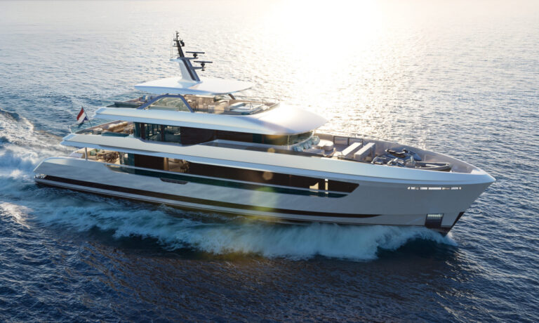 Moonen 133 Mallorca – Exterior Beach Club Moonen 133 Mallorca - naval architecture by Diana Yacht Design