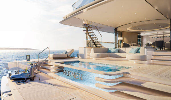 Moonen 133 Mallorca - Exterior Pool Main Deck aft Moonen133 Mallorca exterior pool main deck aft