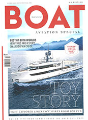 Boat International US edition cover with Superyacht Limerence