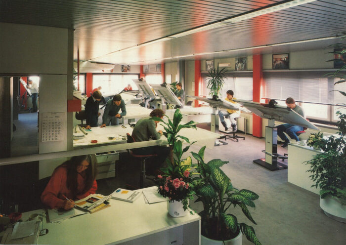 Diana Yacht Design office back in 1980
